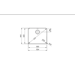Suter Becken-Suter Vantis V 50-42IF/12 Flächenbündige-Spüle /