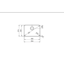 Suter Becken-Suter Vantis V 50-35IF/12 Flächenbündige-Spüle /