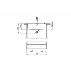 Suter Becken-Suter Vantis V 55IF/12 Flächenbündige-Spüle /