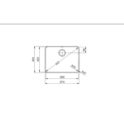 Suter Becken-Suter Vantis V 55IF/12 Flächenbündige-Spüle /