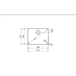 Suter Becken-Suter Vantis V 55IF/12 Flächenbündige-Spüle /