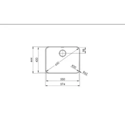 Suter Becken-Suter Silver Star SIL 55IF/12 Flächenbündige-Spüle