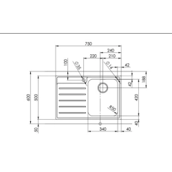 Suter Becken -Suter Zaros ZOS 75 Einlege-Spülen-Suter Material: