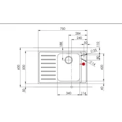 Suter Becken -Suter Comfort COM 75 Einlege-Spülen-Suter