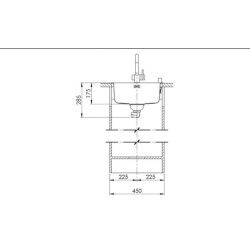 Suter Becken -Suter Rund R 44B Einlege-Spülen-Suter Material: