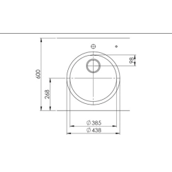 Suter Becken -Suter Rund R 44B Einlege-Spülen-Suter Material: