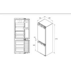 Bora-Cool combiné réfrigérateur-congélateur encastrable BORA