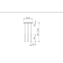 Bora-Stars Pendelleuchte 3-fach zirkular - schwarz-