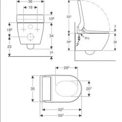 Geberit -Geberit AquaClean Alba WC-Komplettanlage Wand-WC-