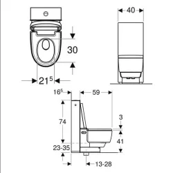 Geberit-WC complet au sol Geberit AquaClean Mera Classic-