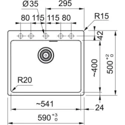 Franke Farbspülen und -becken-Franke Maris MRG 610-54-