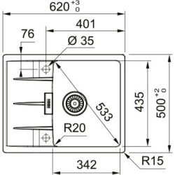 Franke Farbspülen und -becken-Franke Centro CNG 611-62-