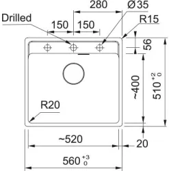 Franke Farbspülen und -becken -Maris MRG 610-52-