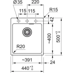 Franke Farbspülen und -becken -Maris MRG 610-39-