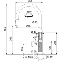 Franke Armaturen und Seifenspender-Mythos Masterpiece Douchette