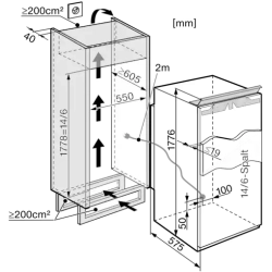 Miele-K37582-55IDF-1R-Butée de porte: droite, gauche
