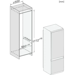 Miele-KF 7742 C-Butée de porte: droite, gauche