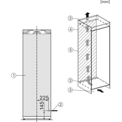 Miele-K 7797 C-Butée de porte: droite, gauche