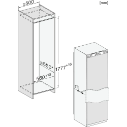 Miele-K 7797 C-Butée de porte: droite, gauche