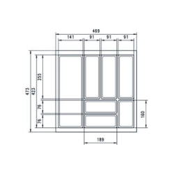 Besteckeinsatz Basic für BLUM TANDEMBOX M
