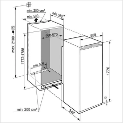 Liebherr-IRBAc 5171 Peak BioFresh-Butée de porte: droite, gauche