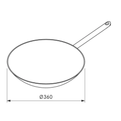 Bora Zubehör-HIW1 Poêle à induction pour wok Acier inoxydable Ø