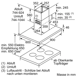 Siemens StudioLine -LF98BIR55 iQ500 Inselhaube 90 cm Edelstahl-