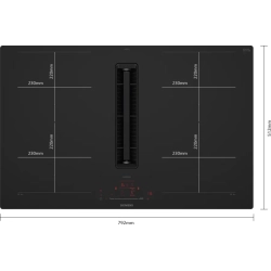 Siemens EX80BHL26E Table de cuisson avec hotte aspirante
