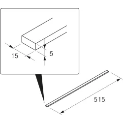 Bora 40.002.157 Seitenleisten für Kochfeldtiefe 515 mm USL515 Zubehör
