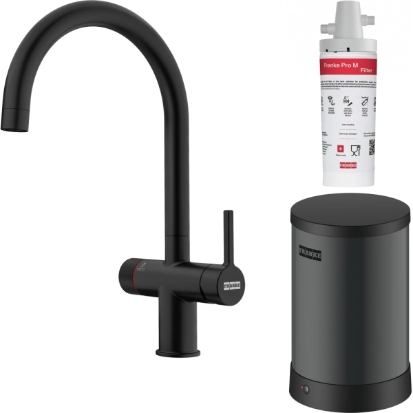 Franke Maris Water Hub Boiling - Black Matt Küchenarmaturen