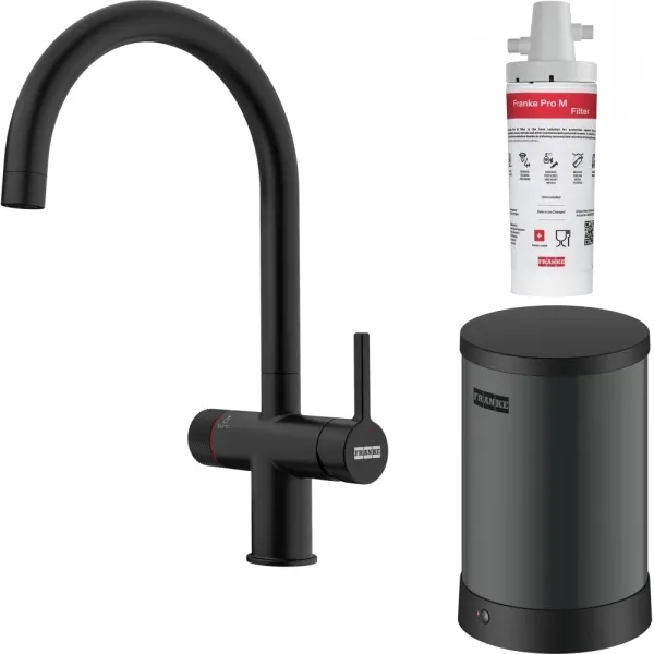 Franke Maris Water Hub Boiling - Black Matt Küchenarmaturen