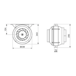 Bora Zubehör-BORA Ergänzungsrohrlüfter ULIE-