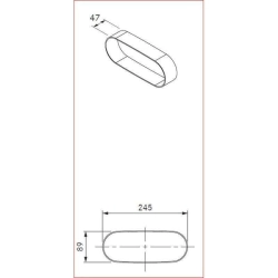 Bora Zubehör-BORA EF47 Ecotube Flachkanal 47 mm-