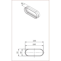 Bora Zubehör-BORA EFV Ecotube Kanalverbinder flach-