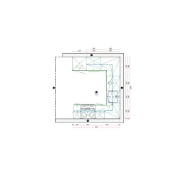  Küche U-form perlgrau nur Möbel ohne