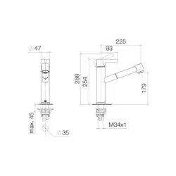 Dornbracht Eno Küchenarmatur Faucet Auszugsbrause Chrom