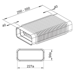 Flachkanalrohr Sytem 150, Flachkanal flex 4043043