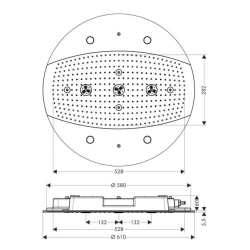 Hansgrohe 26117000 Raindance Rainmaker Ø 600 mm Air 3jet