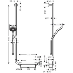 Hansgrohe 26324000 Raindance Select S 120 / Unica Comfort