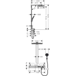 Rainmaker Select 460 2jet Showerpipe 
