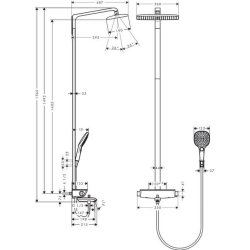 Hansgrohe Raindance Select E 360 1jet Showerpipe