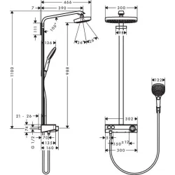 Hansgrohe Raindance Select E 300 2jet