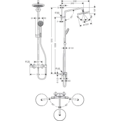 Croma 220 Air 1jet Showerpipe 