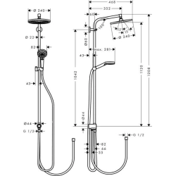 Hansgrohe Crometta S 240 1jet Showerpipe Reno