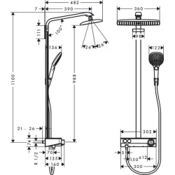 Hansgrohe Raindance Select E 360 1jet