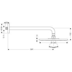 Hansgrohe 27474000 Raindance S Air 1jet Kopfbrause mit