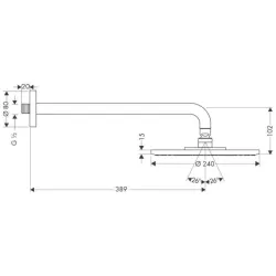 Hansgrohe 27474000 Raindance S Air 1jet Kopfbrause mit