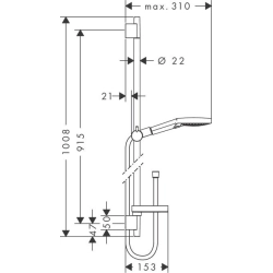 Hansgrohe 27667000 Raindance Select S Brauseset 120 3jet