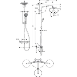 Hansgrohe Croma 220 Air 1jet Showerpipe -