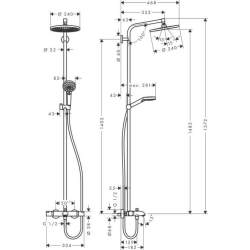 Hansgrohe Crometta S 240 1jet Showerpipe für
